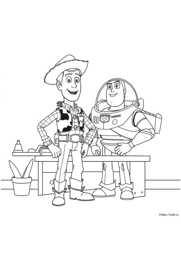 Woody En Buzz Kleurplaten