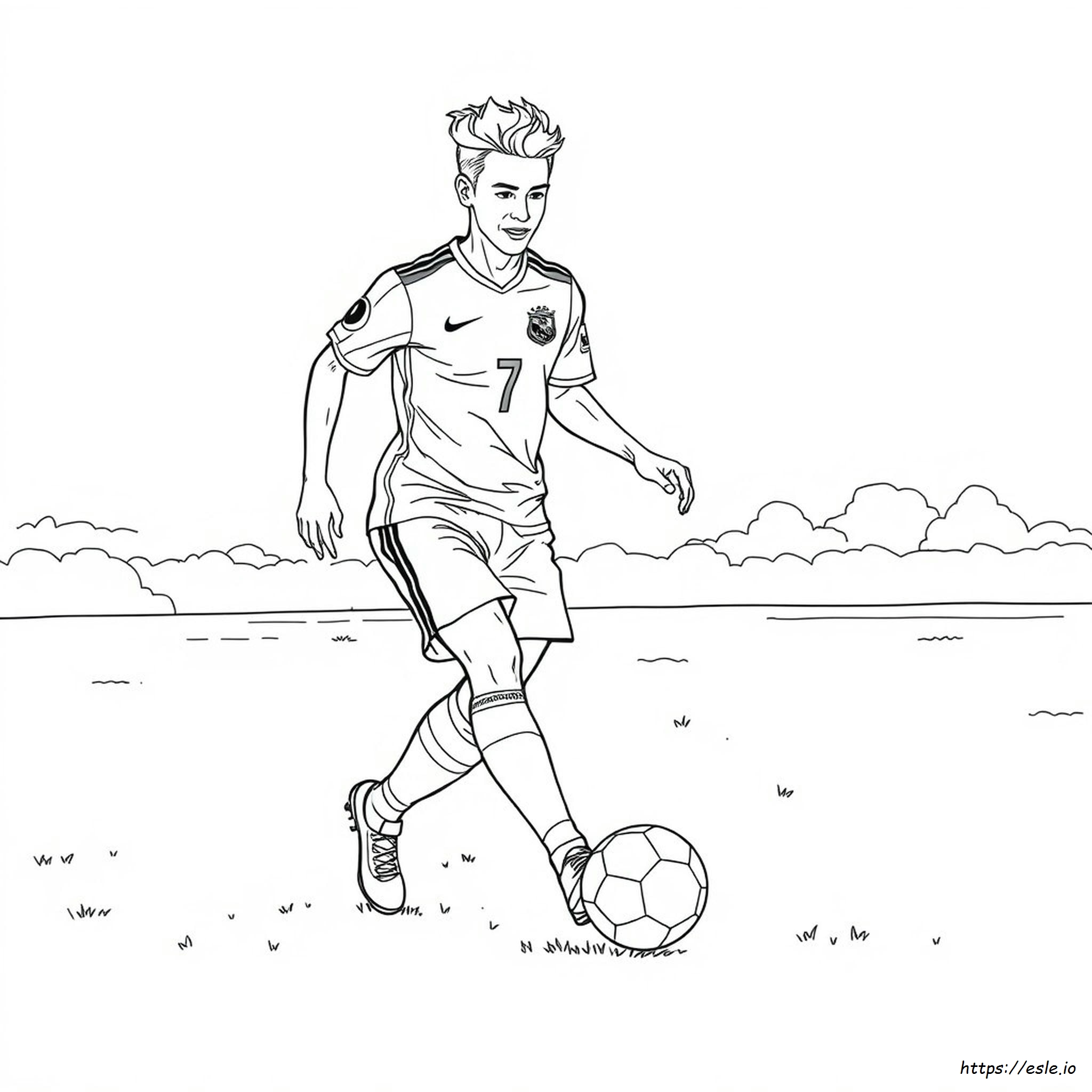 Neymar Jr Gambar Mewarnai