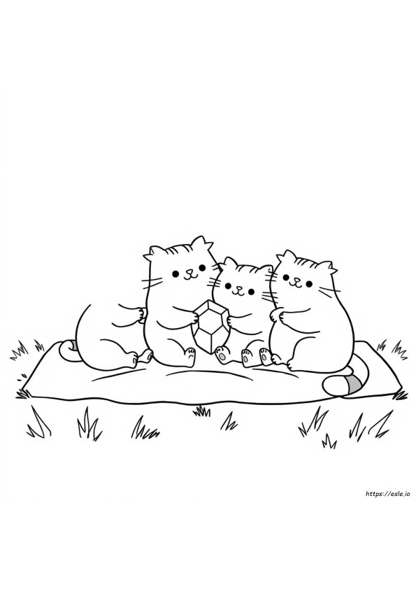 Pusheen Family Coloring Pages