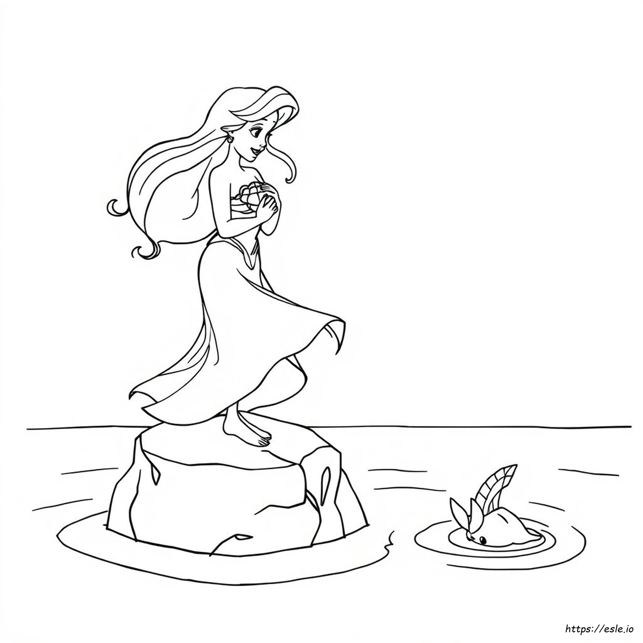How To Color Ariel - Free Printable Coloring Page