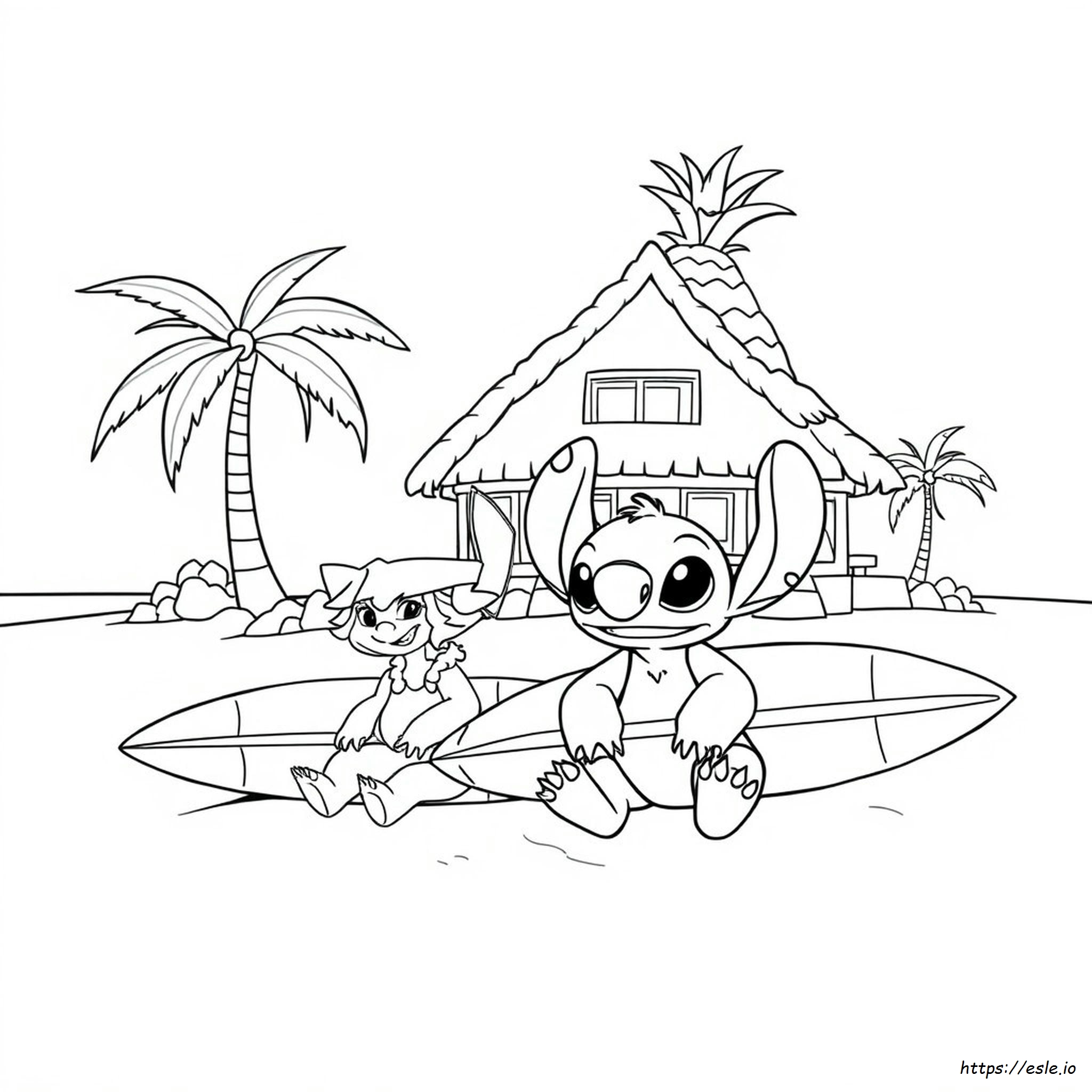 Lilo Ve Stitch Boyama Sayfaları