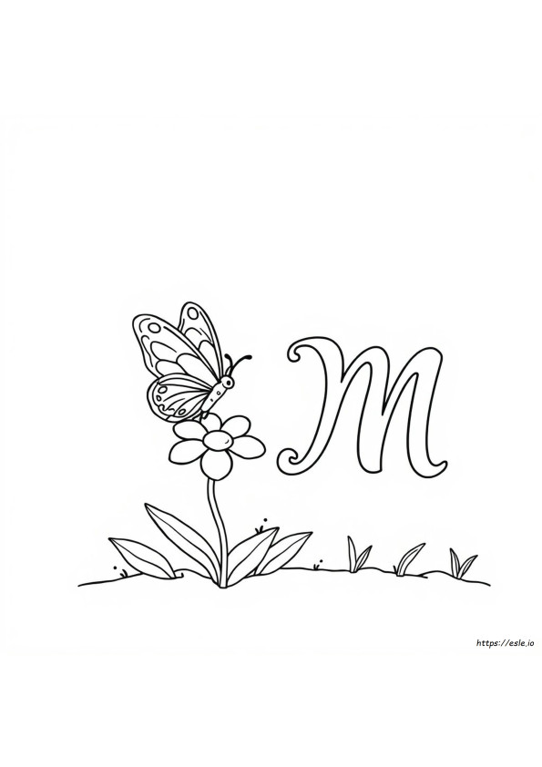 Eleganti Pagine Da Colorare Lettera M