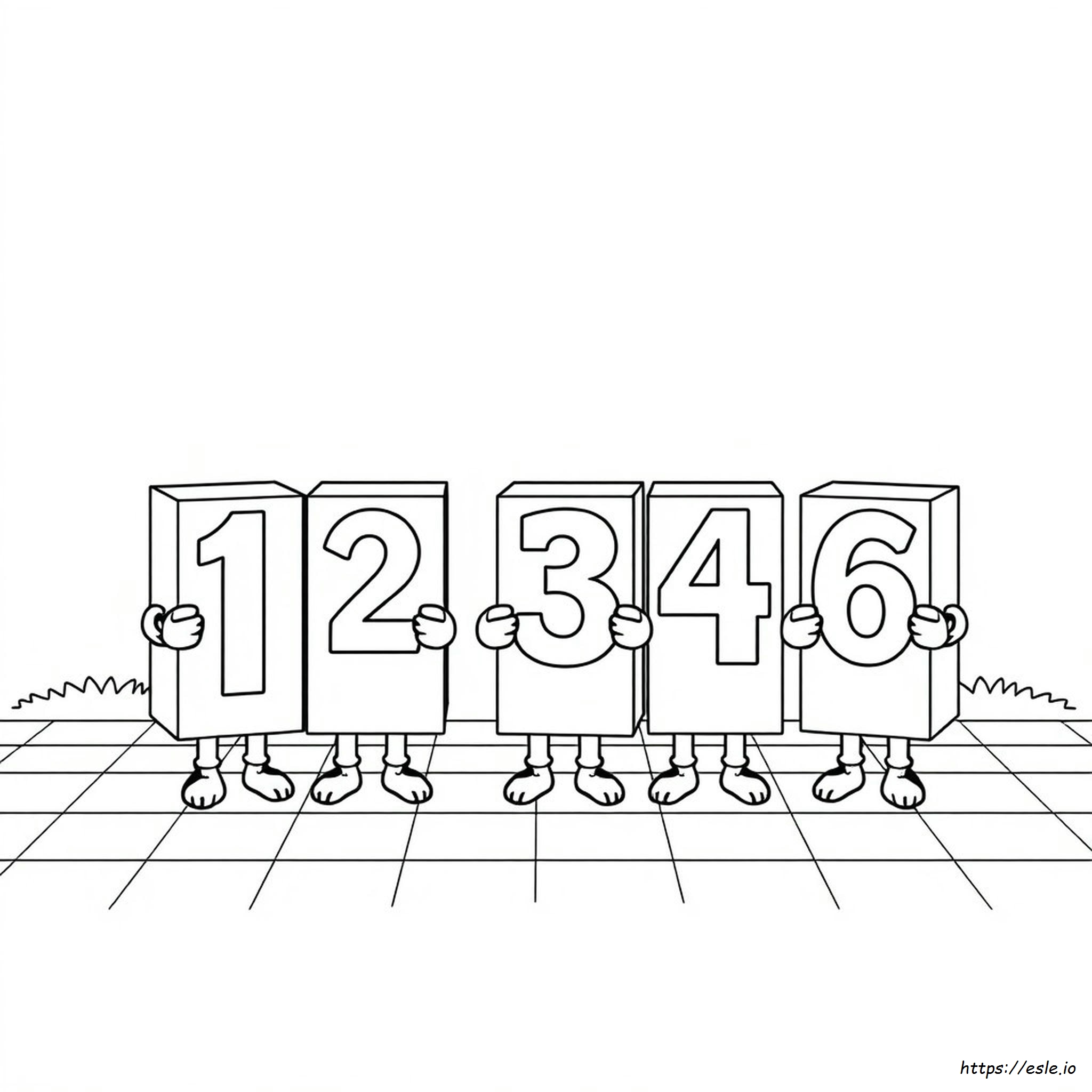Gambar Mewarnai Numberblocks