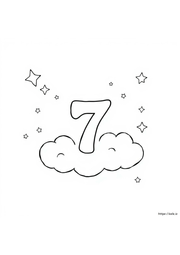 Number 7 Coloring Pages For Preschoolers