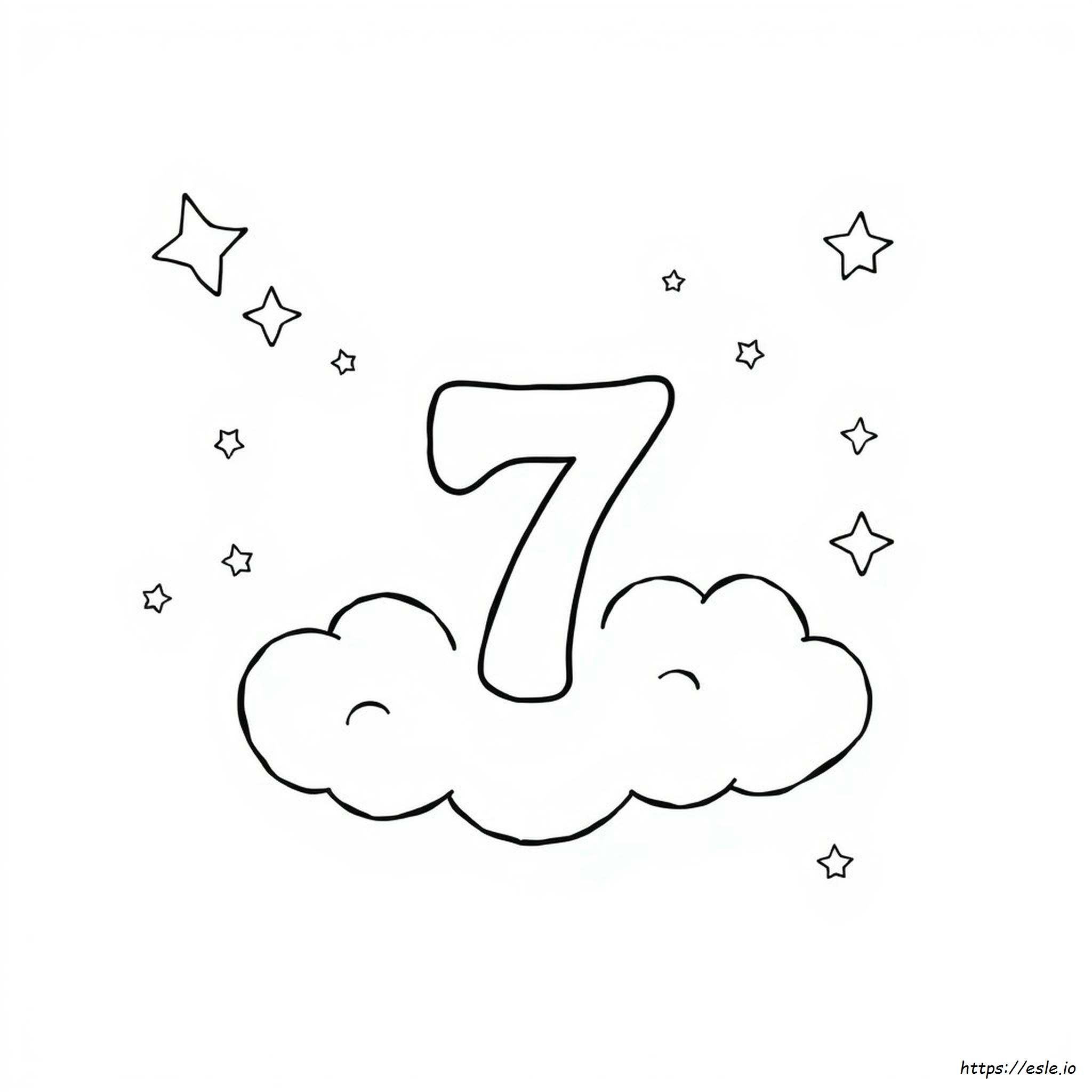 Number 7 Coloring Pages For Preschoolers
