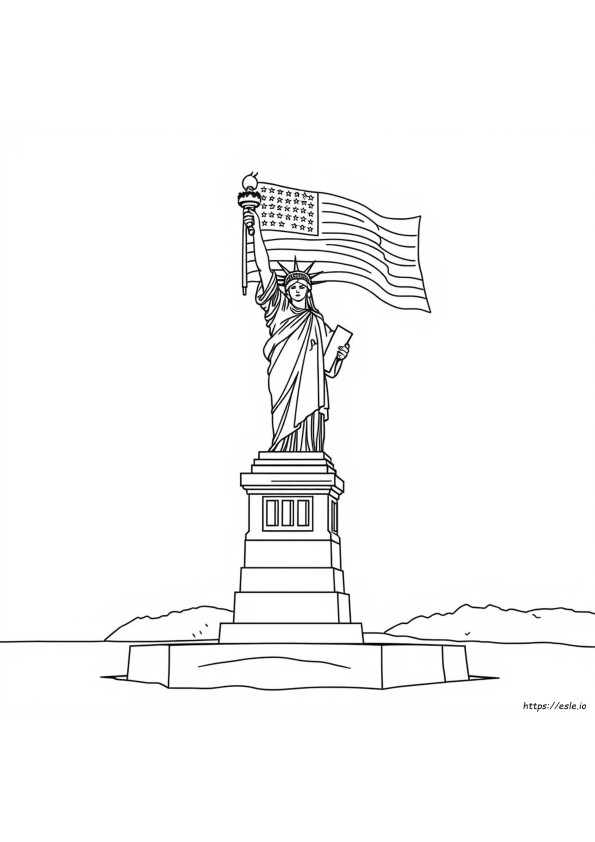 Statue Of Liberty Coloring Page Printable