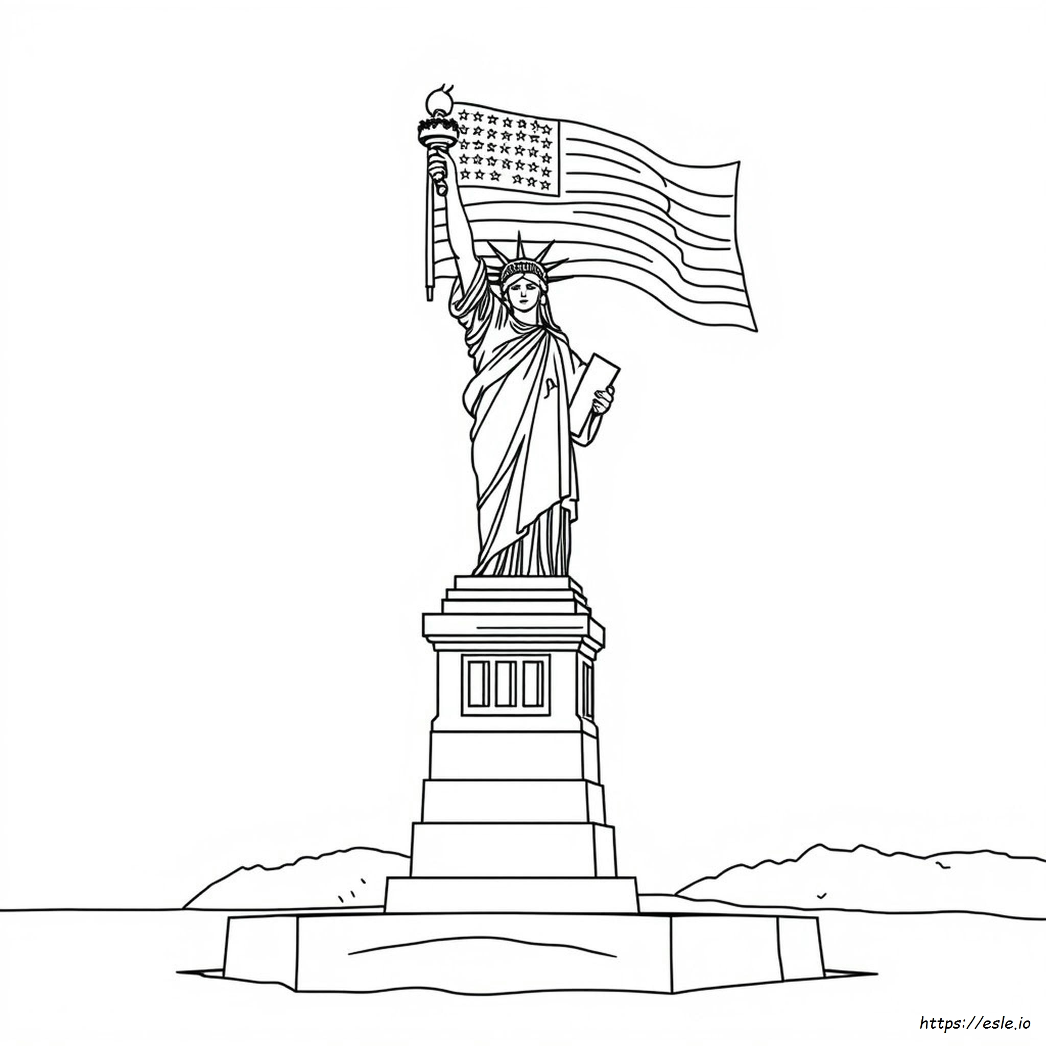 Statua Della Libertà Da Colorare E Stampare - Disegno Gratis