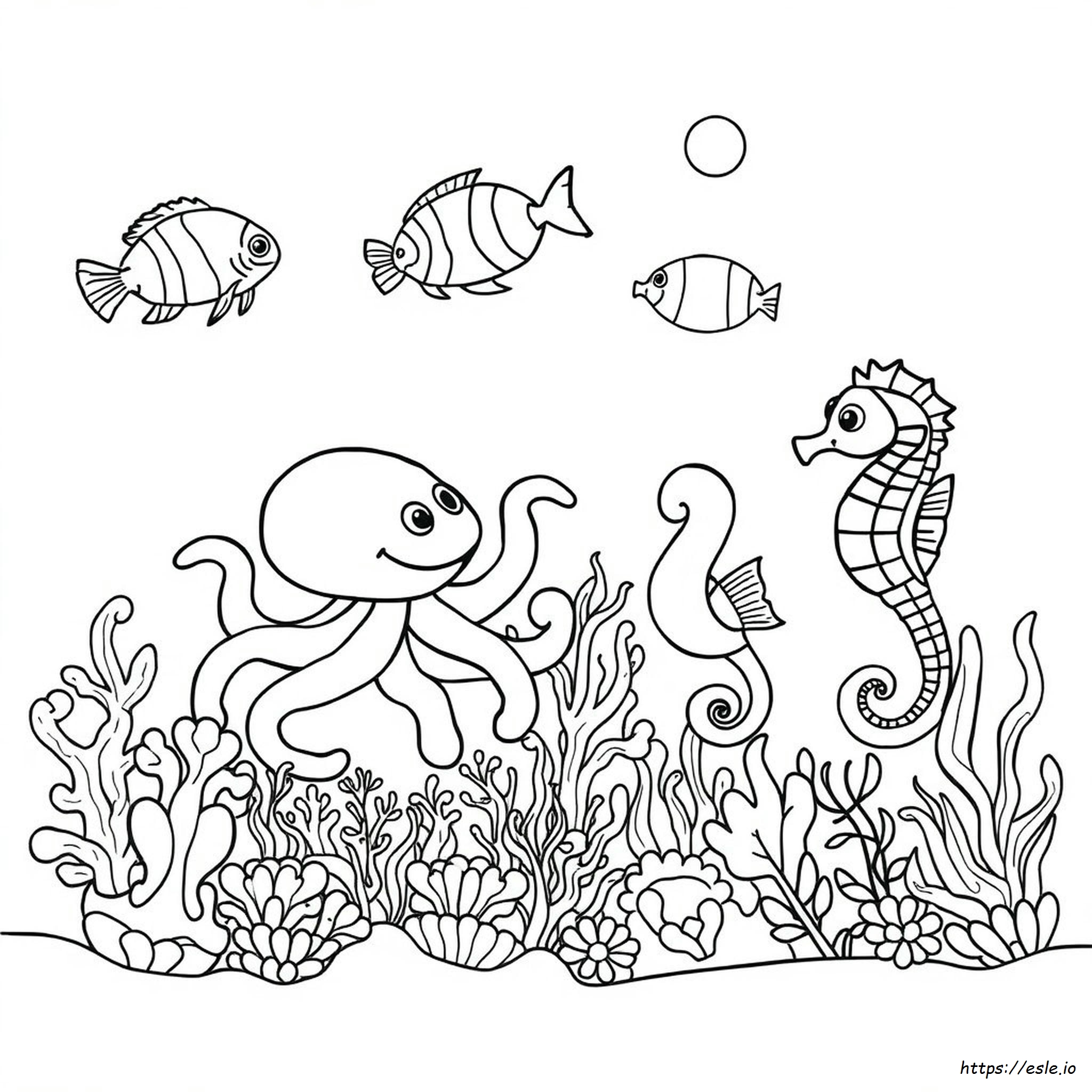 Undersea Animals Coloring Pages - Free Printable PDF