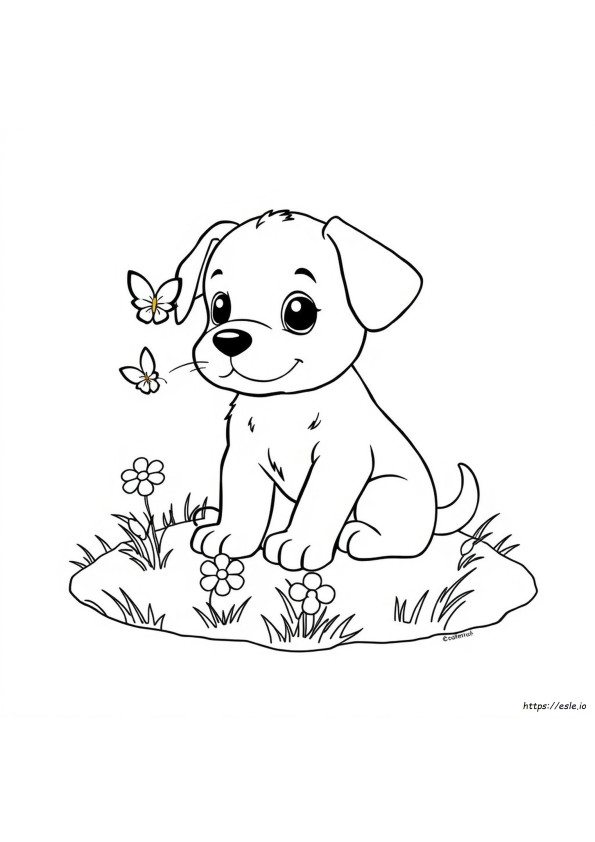 Coloring Pages Of A Cute Puppy