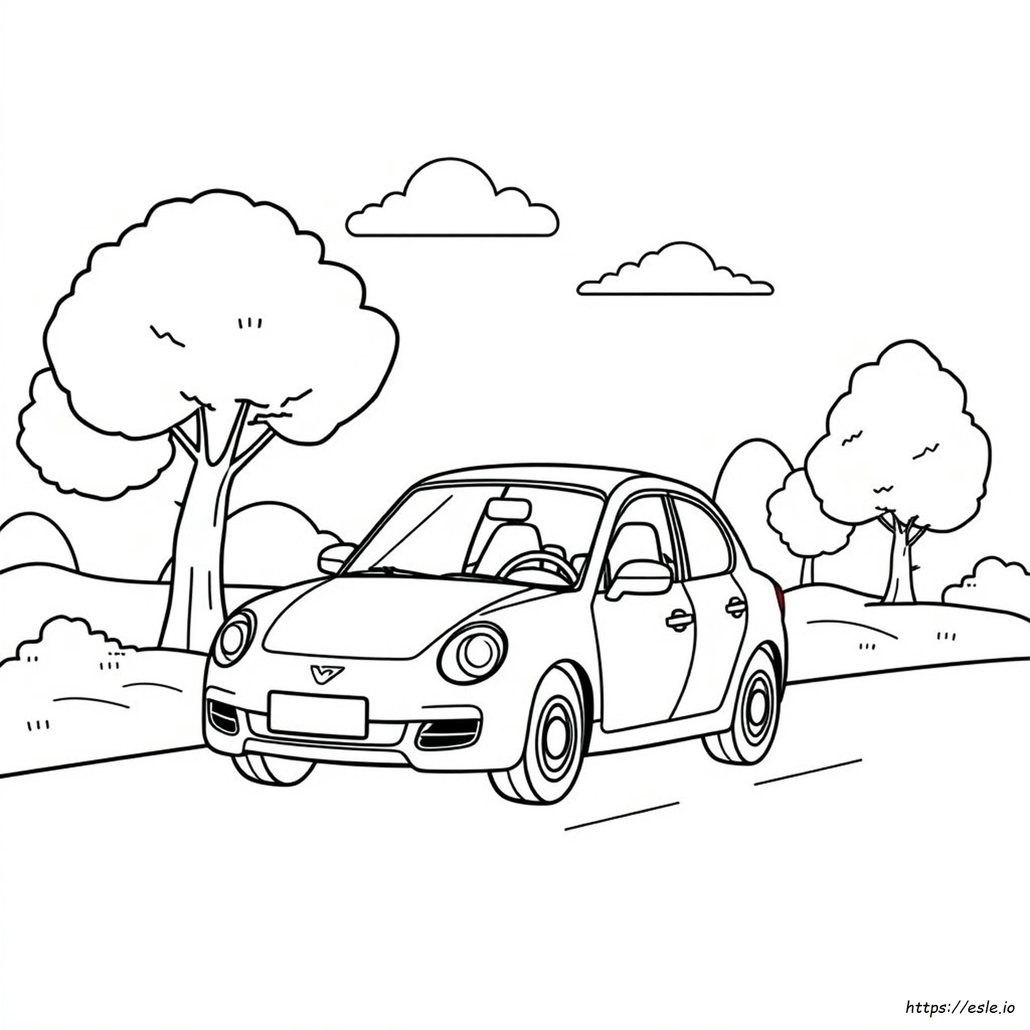 Gambar Mewarnai Mobil untuk Anak
