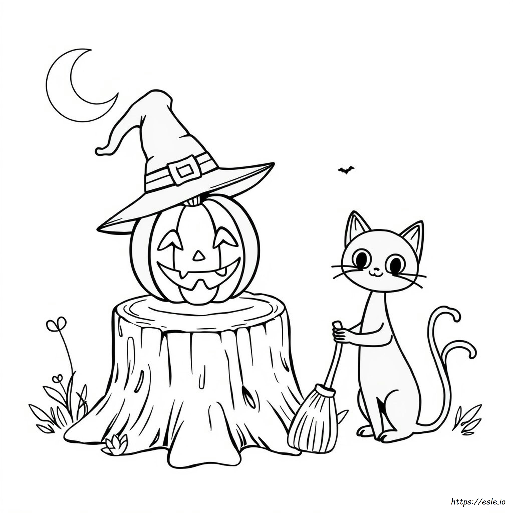 Kolorowanka Na Halloween Dla Dziewczynek - Słodkie Wydruki