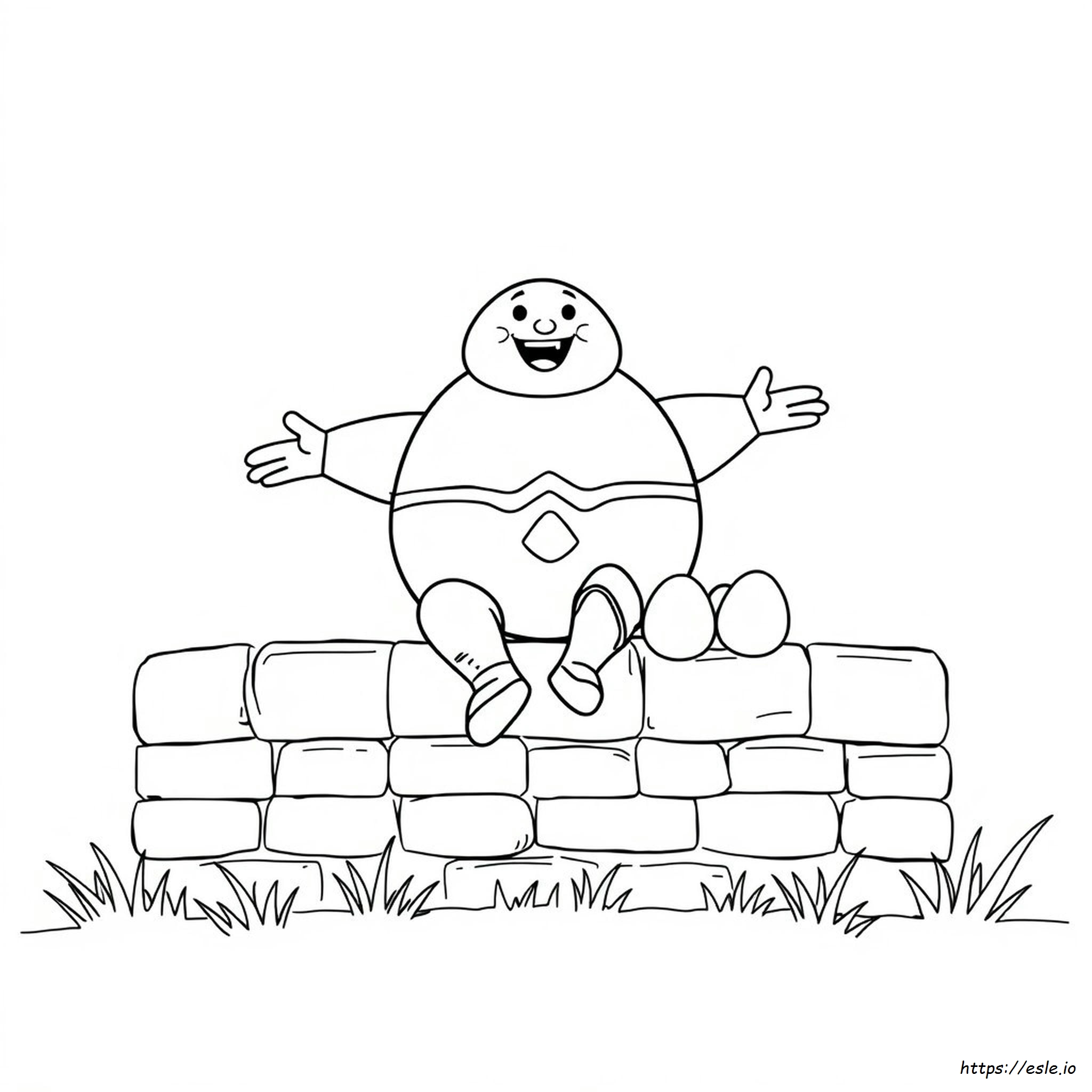Humpty Dumpty Gambar Mewarnai - Lembaran Tepat untuk Dicetak