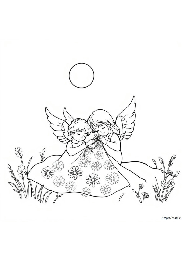 Coloring Stitch Y Angel Para Colorear