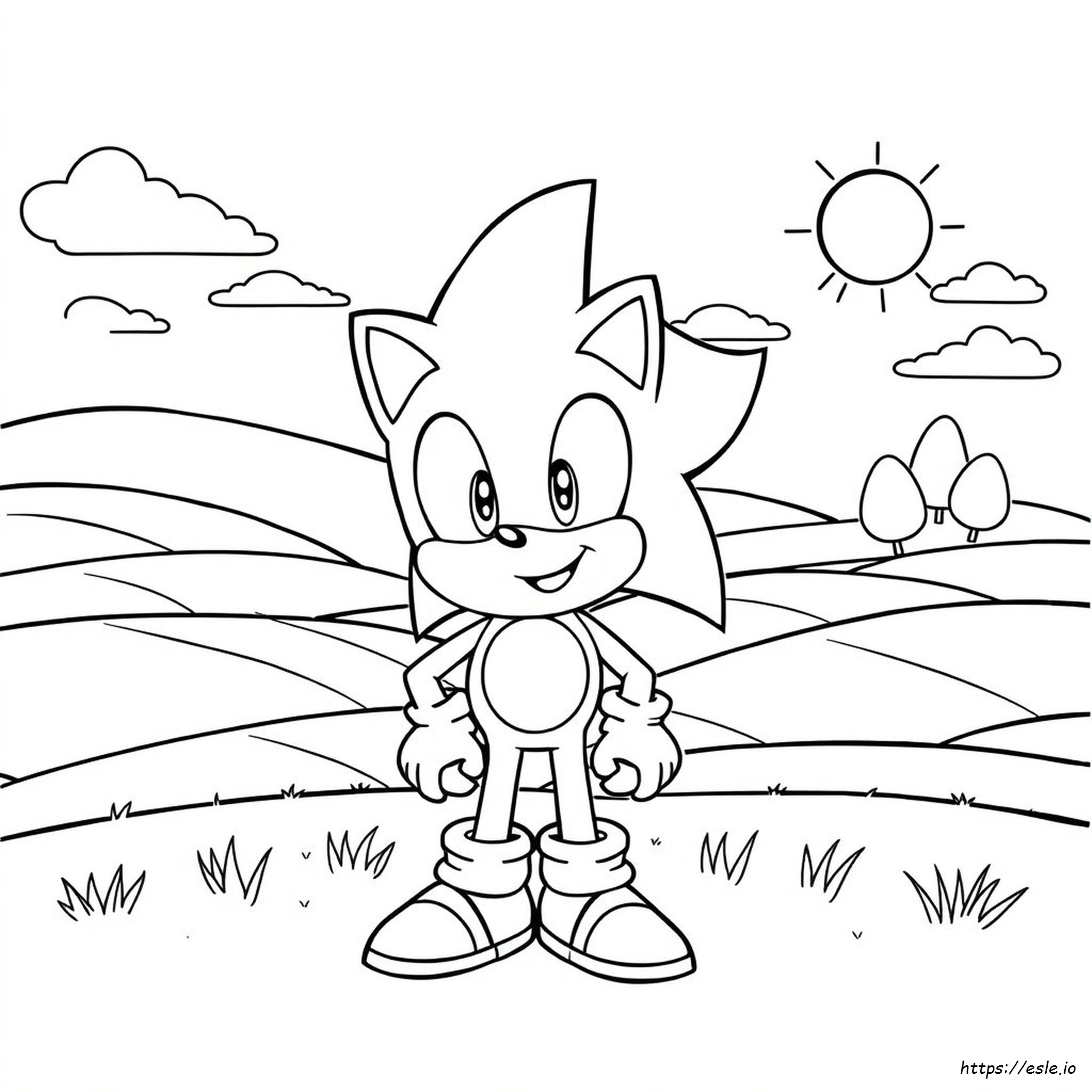 Gambar Mewarnai Sonic Huggy Wuggy