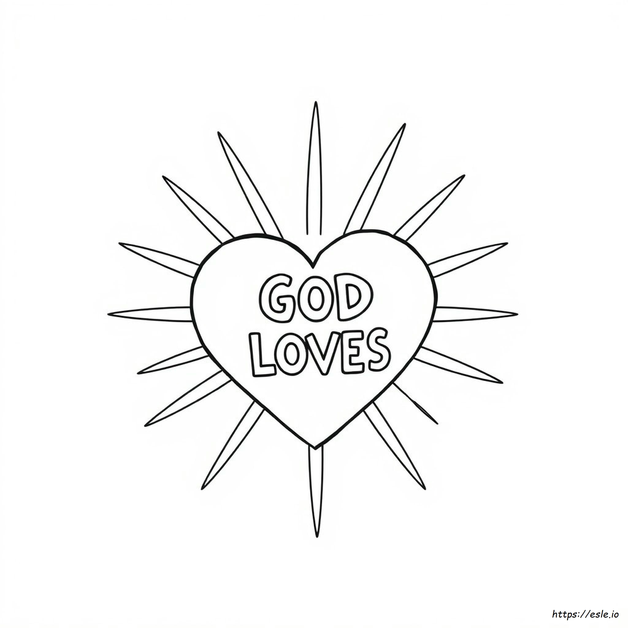 God Loves Me Coloring