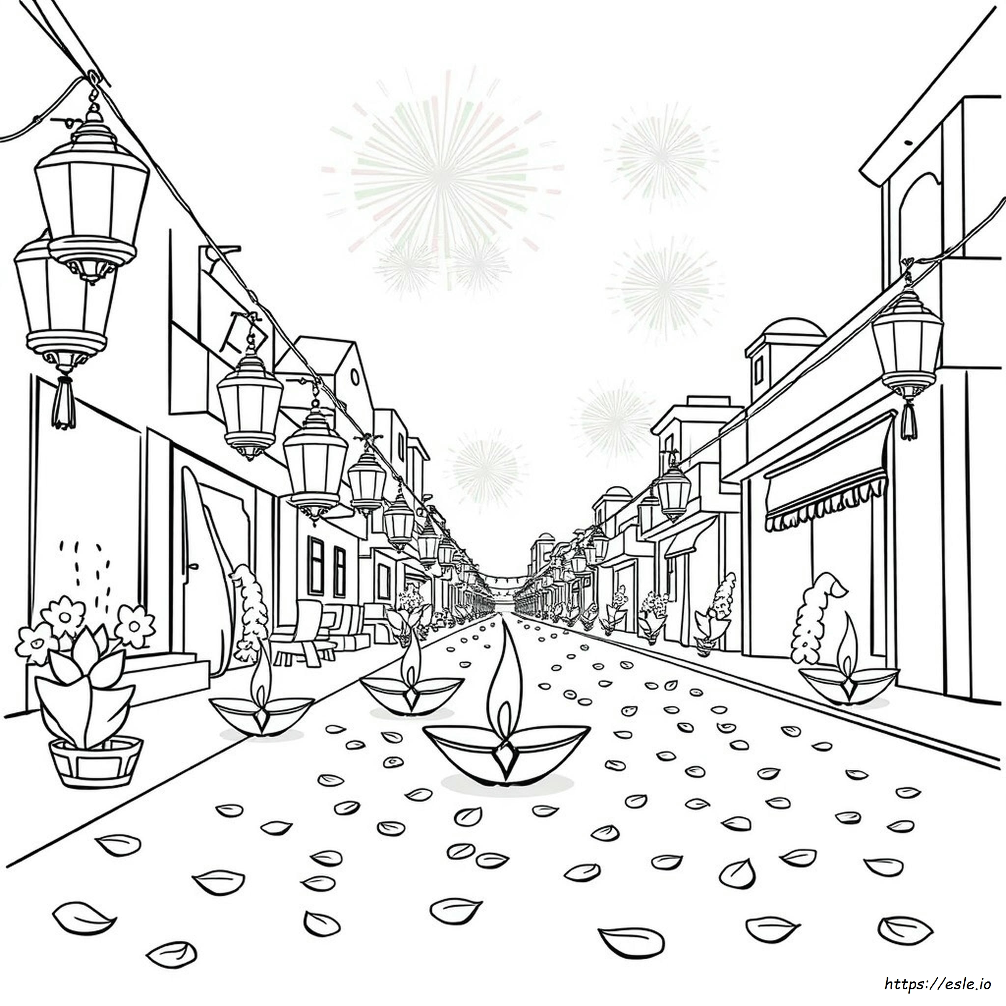 Free Printable Diwali Coloring Page - Festival of Lights