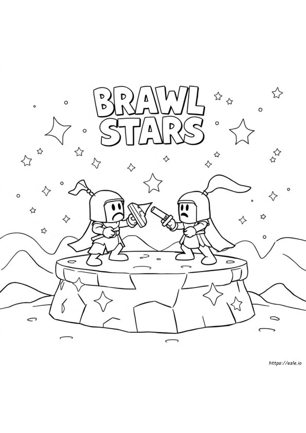 Brawl Stars Meeple Coloring Page