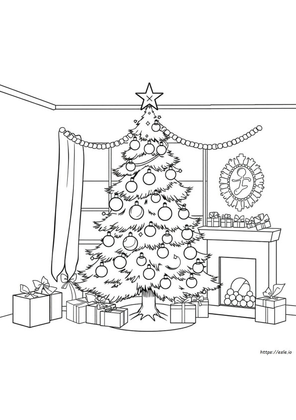 Xmas Tree For Coloring