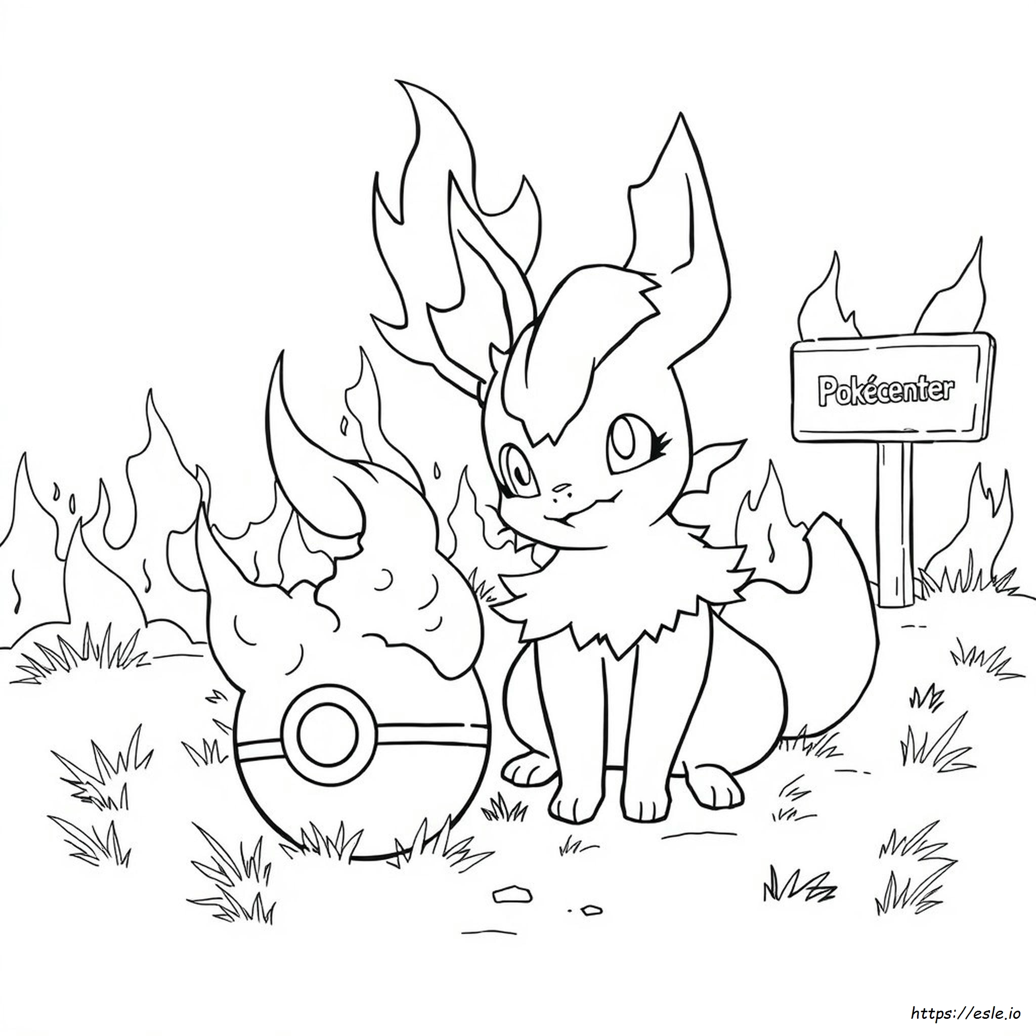 Flamara Pokémon Ausmalbilder