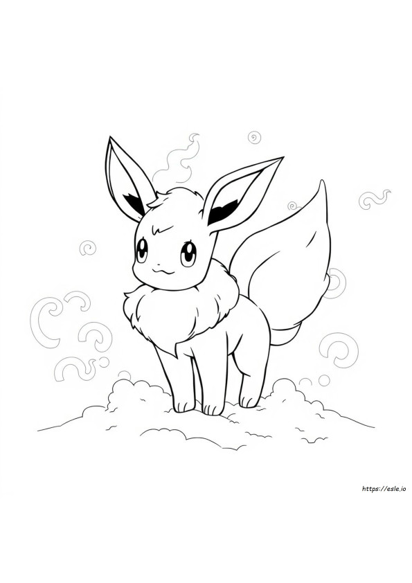 シャワーズのぬりえ