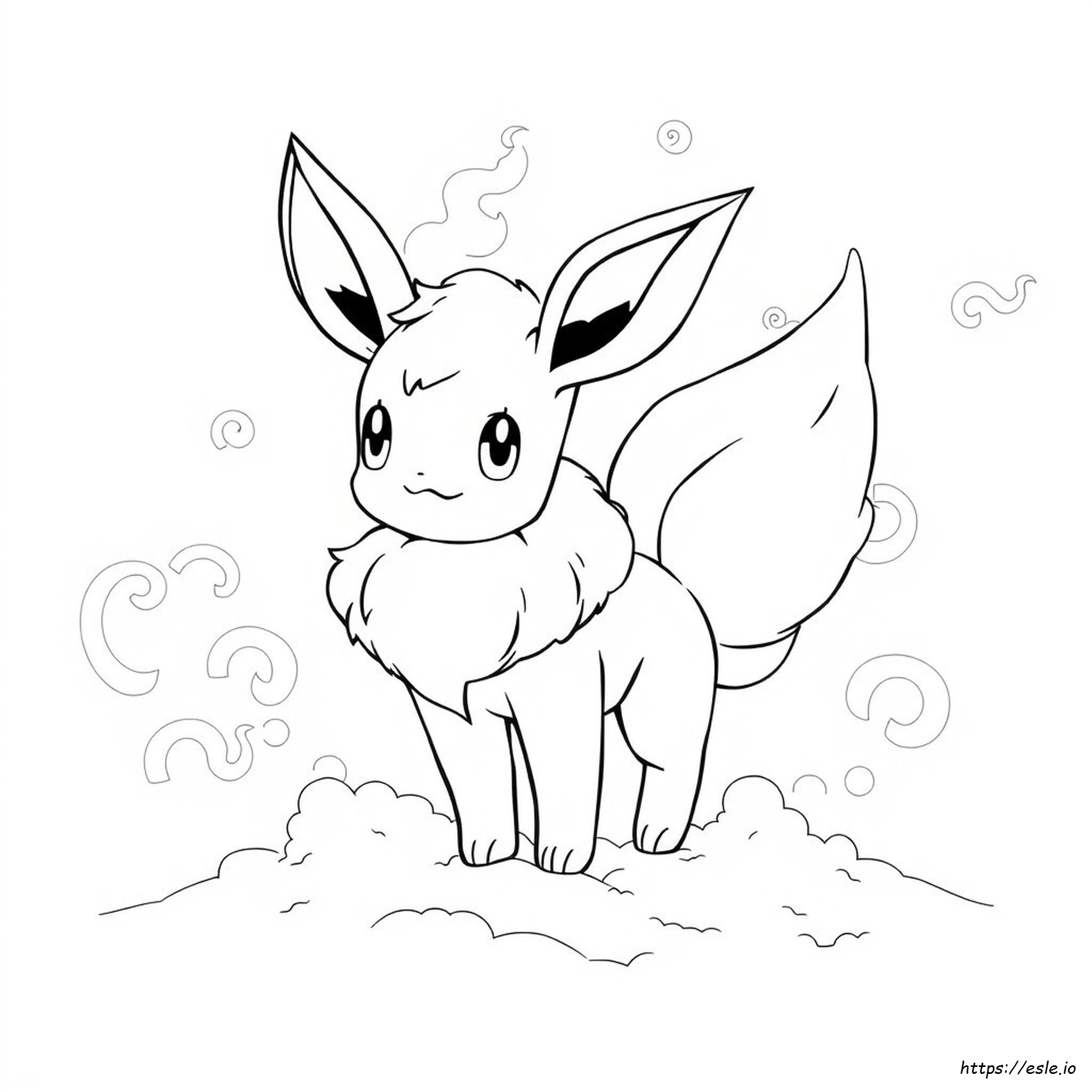 Free Printable Vaporeon Colouring Page for Kids