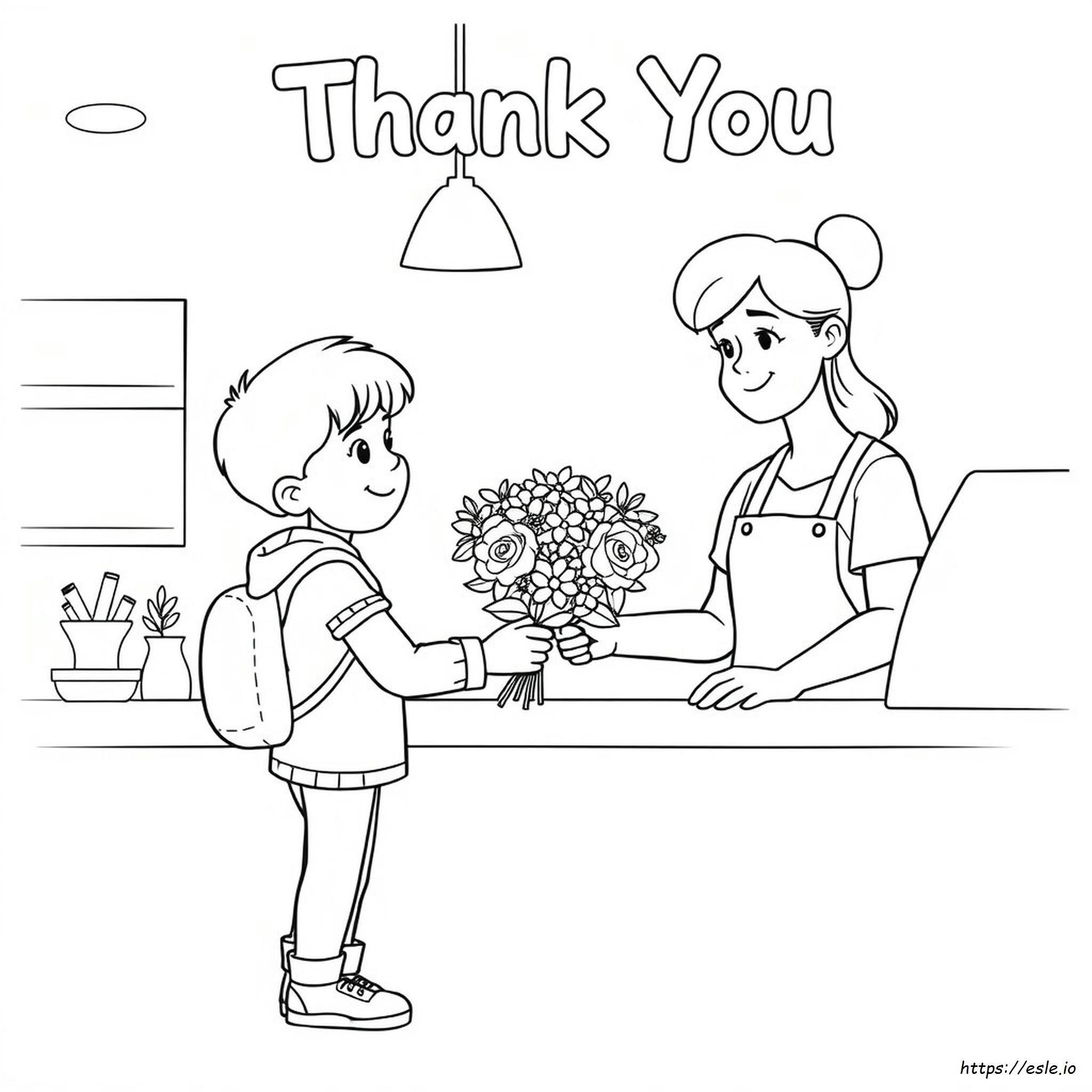 Terima Kasih Staf Kantin Gambar Mewarnai