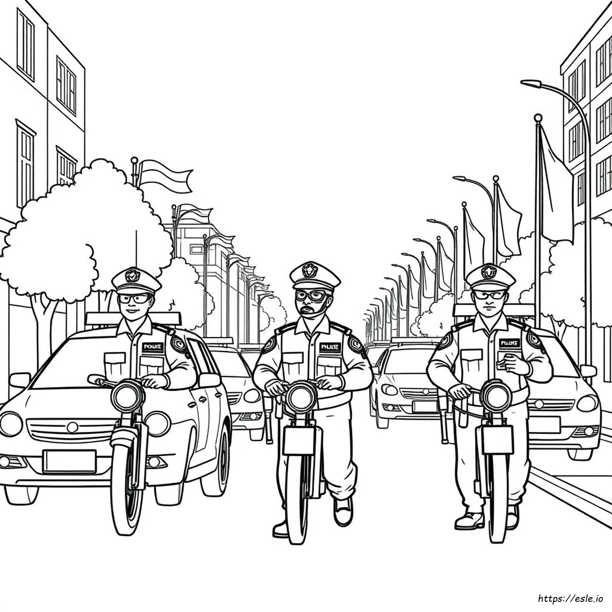 Police Officer Coloring Pages - Free Printable