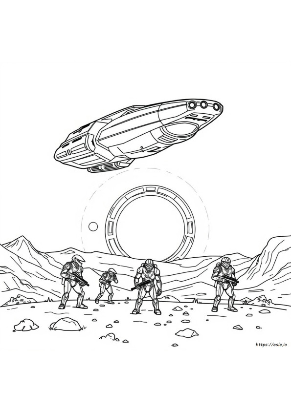 Páginas Para Colorear De Halo Covenant