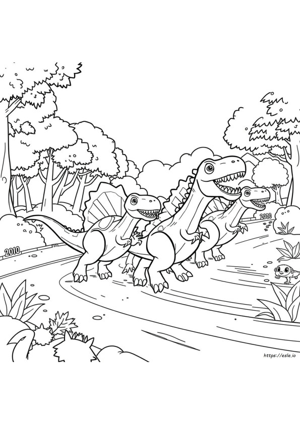 Dino Chargers Coloring Pages
