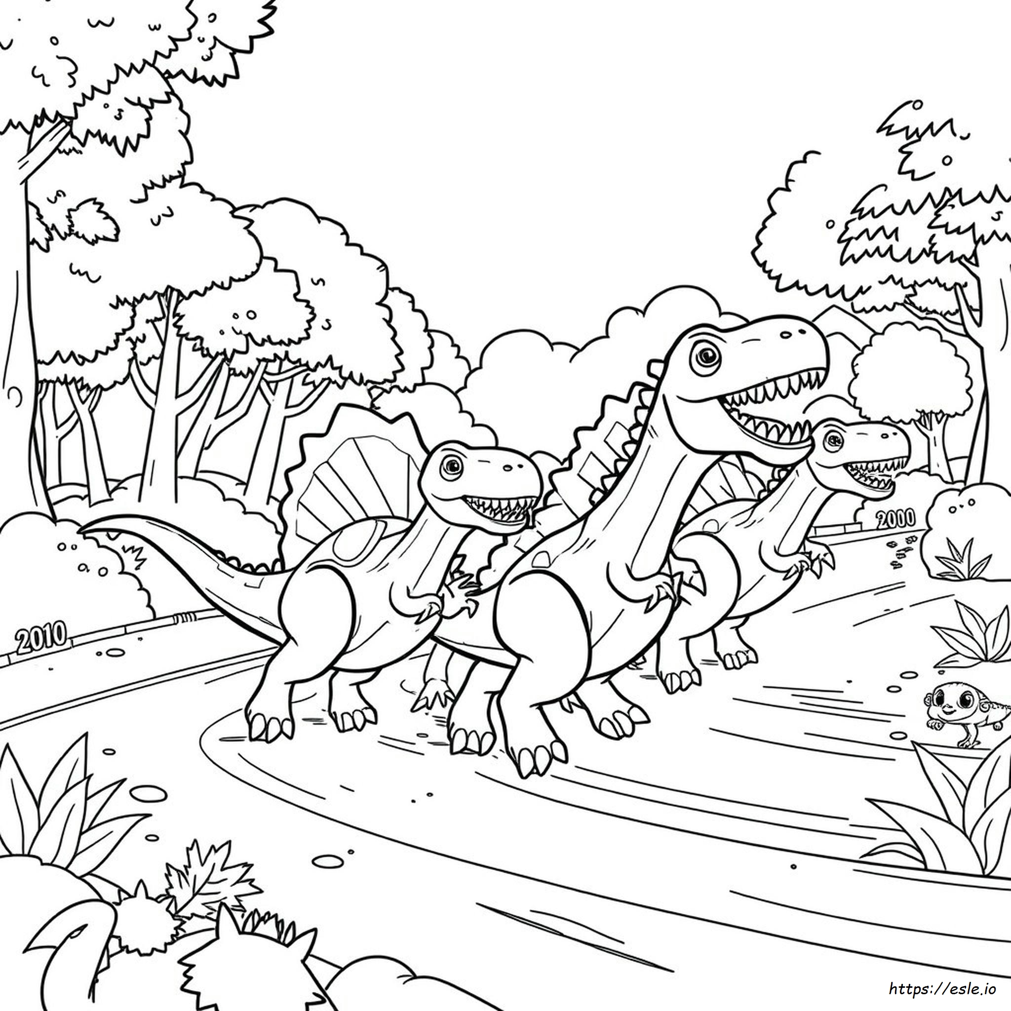 Dino Chargers Coloring Pages