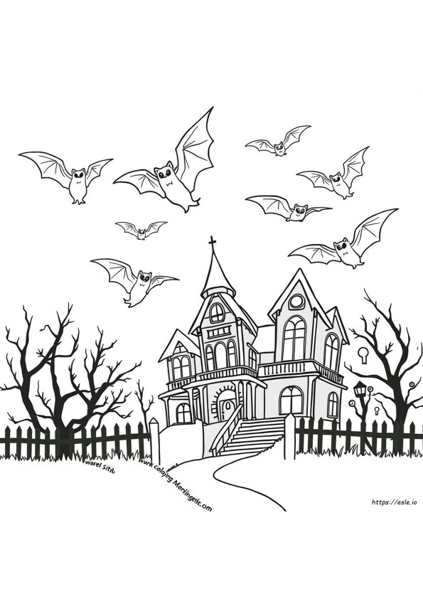 Scary Bat Coloring Pages