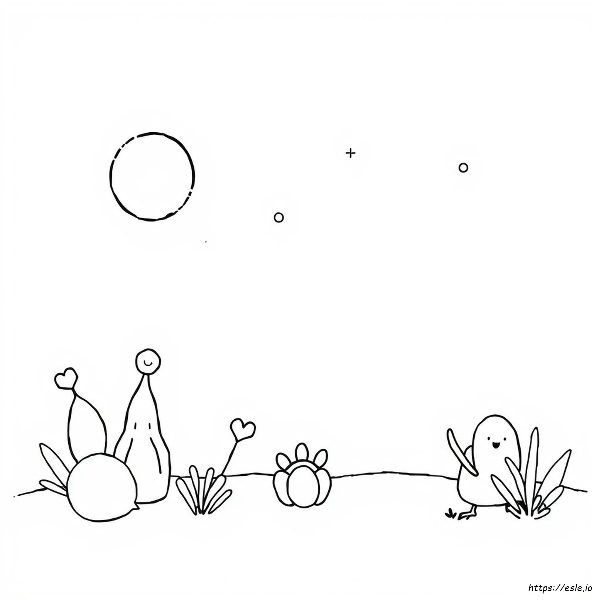 Color Red Picture Drawing Coloring Page