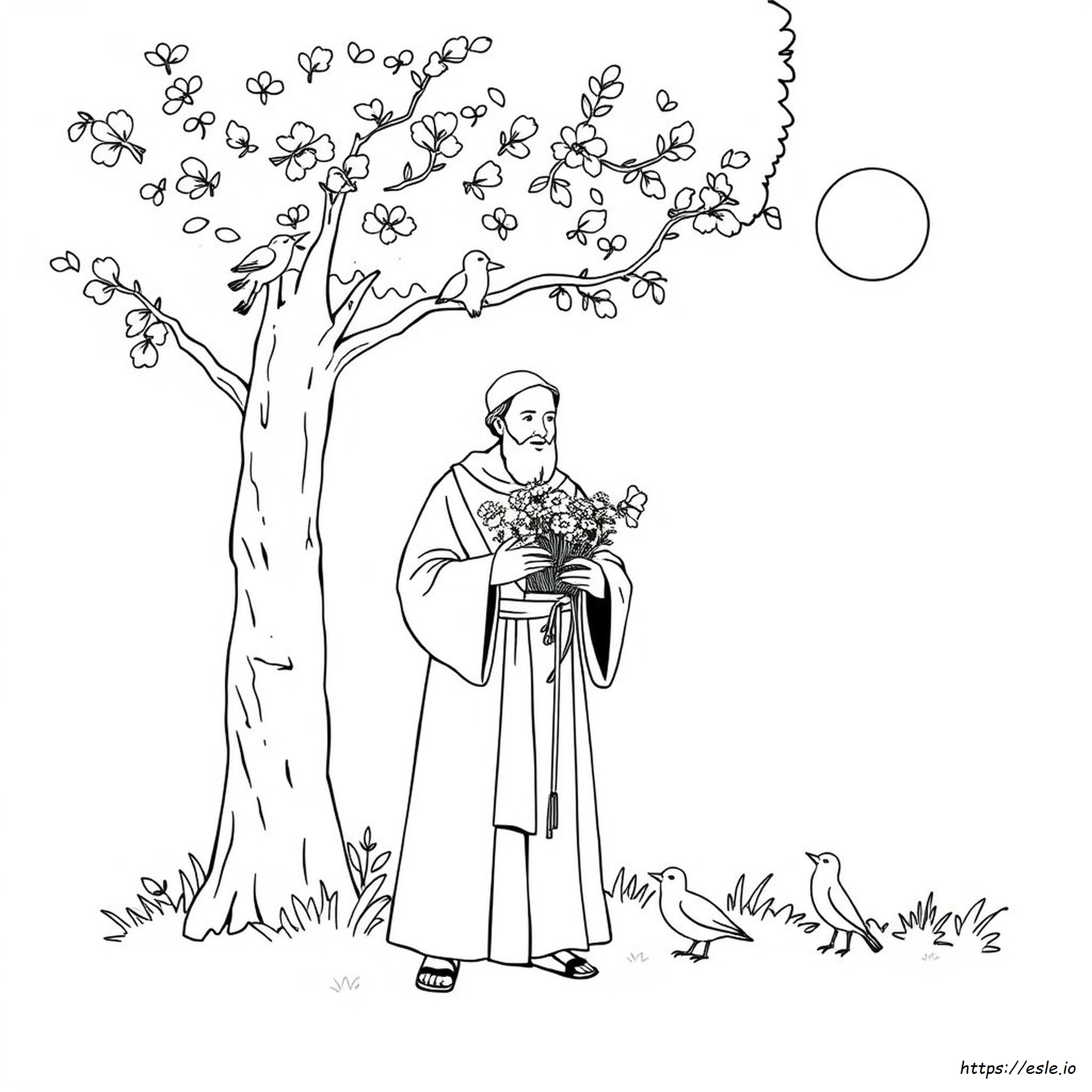 Printable St Francis Of Assisi Coloring Page