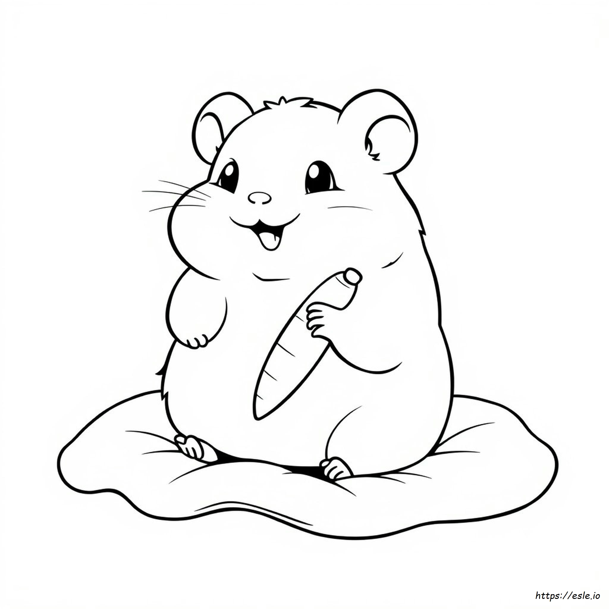 Free Printable Kawaii Hamster Coloring Pages