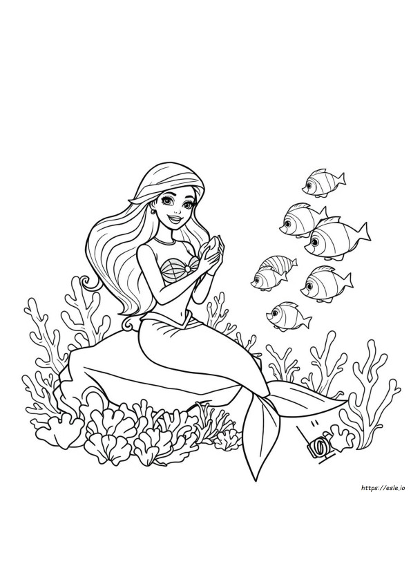 Barbie Mermaid Coloring Pages