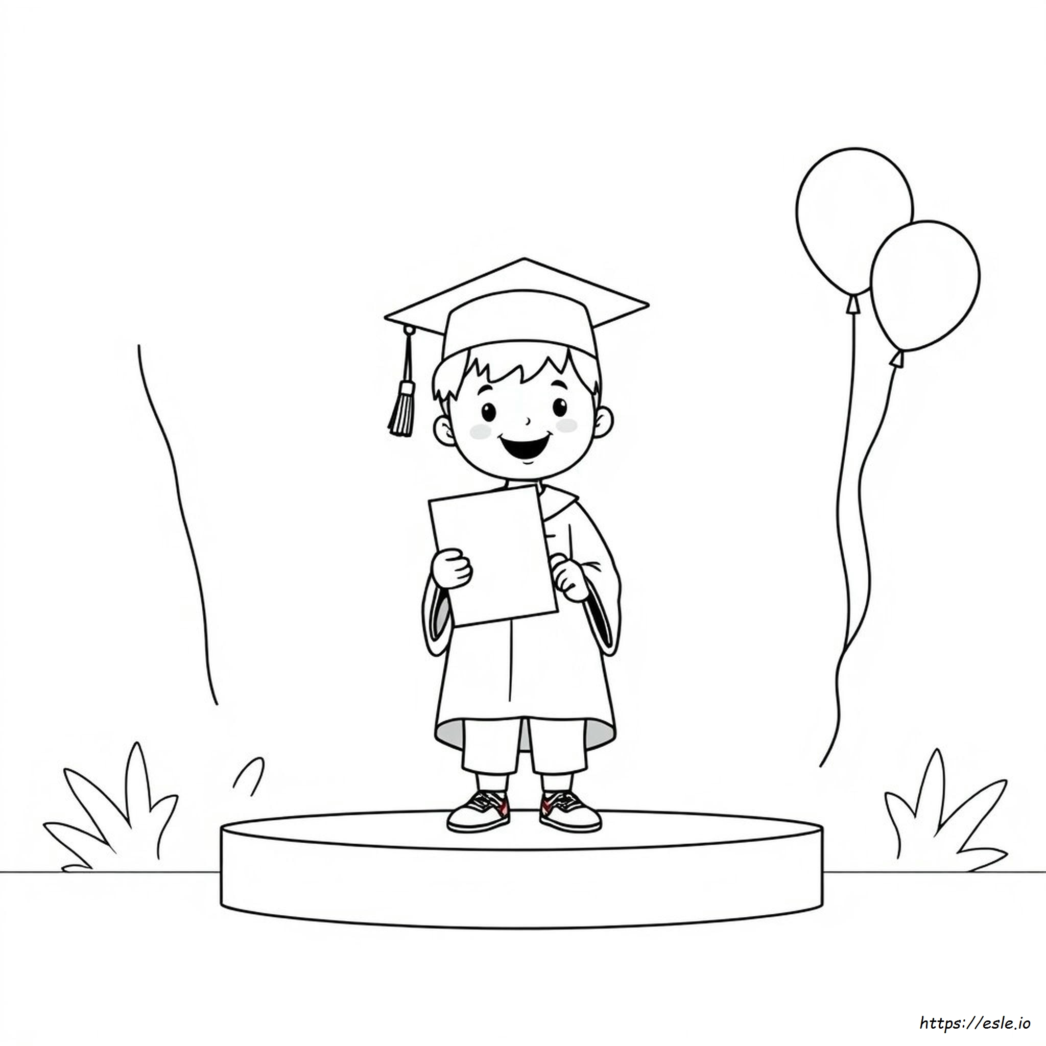 Kinder Graduation Coloring Pages - Free Printable PDF