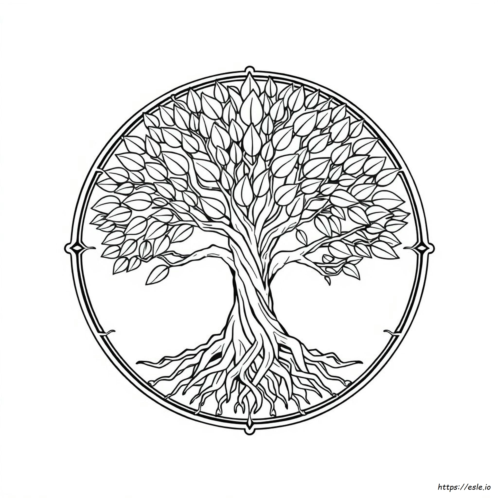 Árbol De La Vida Para Colorear Para Adultos