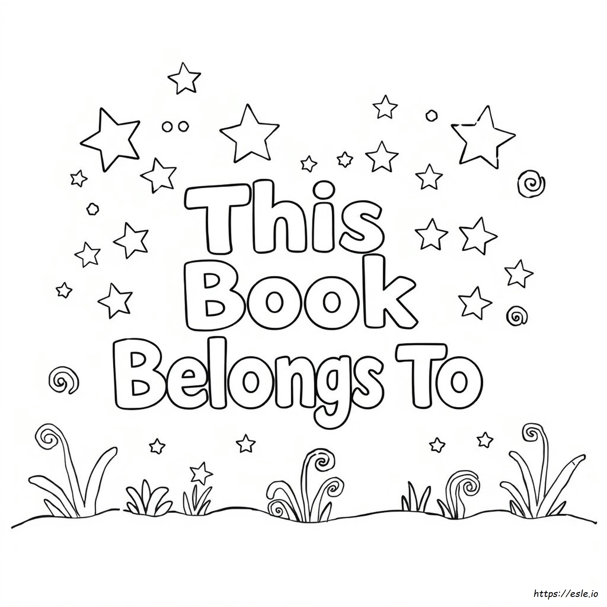This Coloring Book Belongs To Page - Free Printable Coloring Page