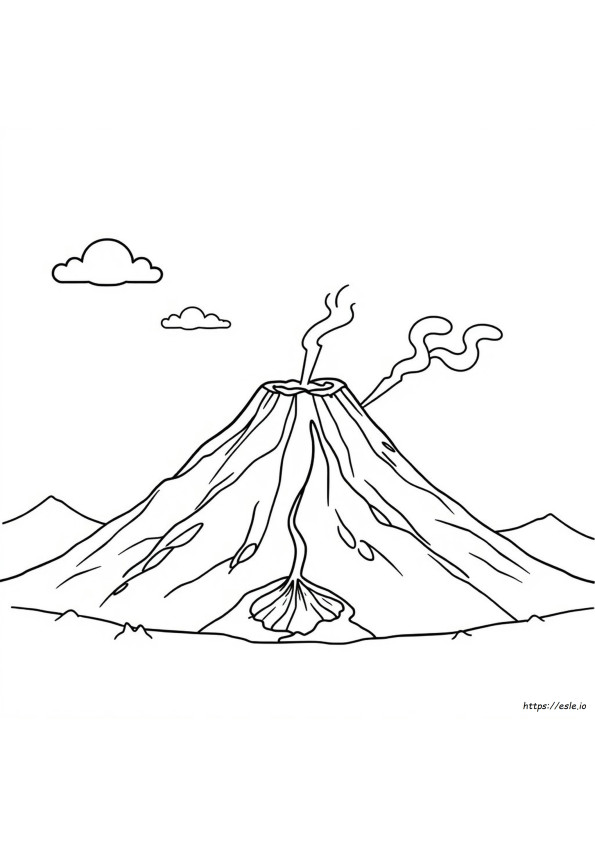 Bagian-Bagian Gunung Berapi Lembar Mewarnai
