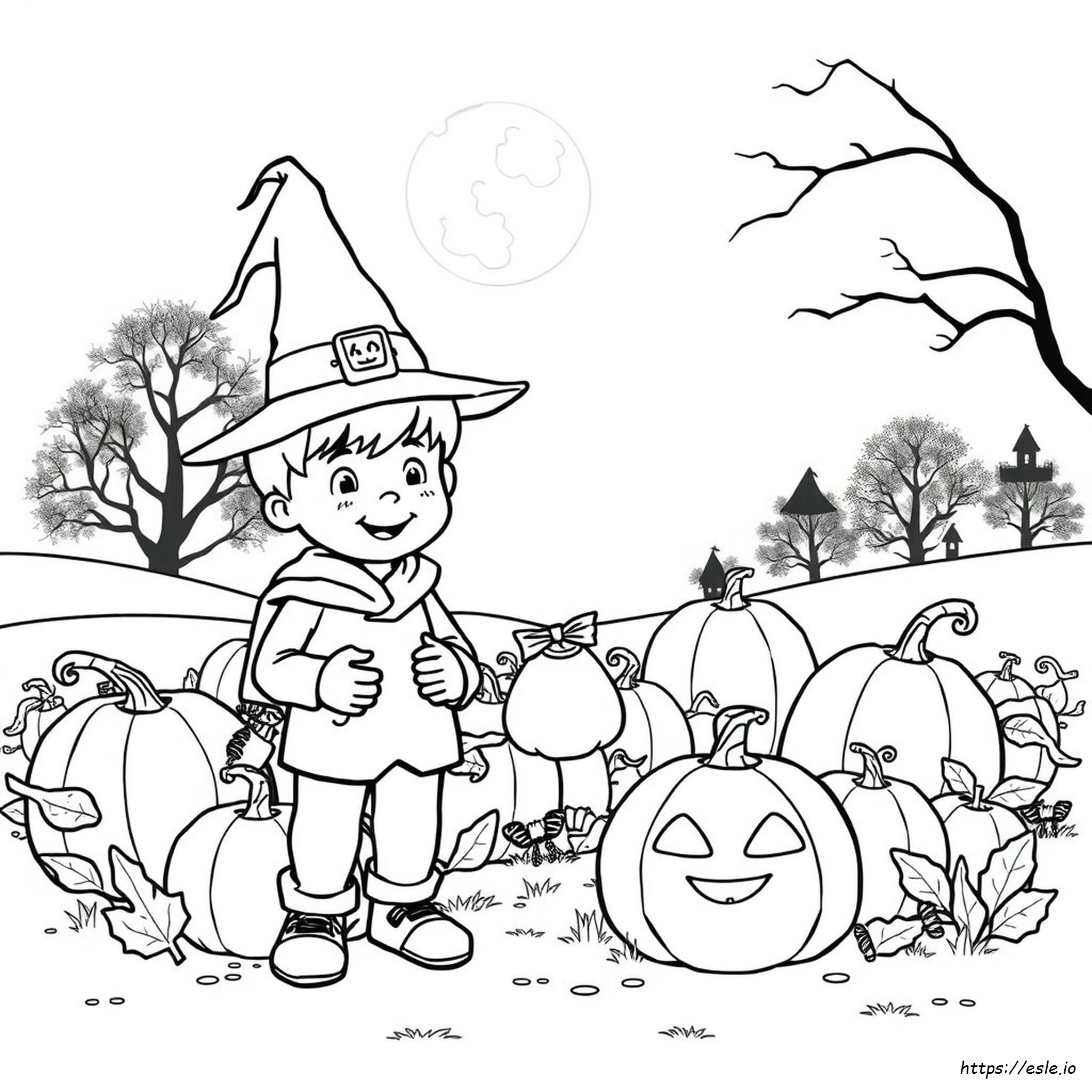 Boy Halloween Coloring Pages