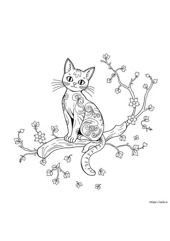 複雑な猫の塗り絵