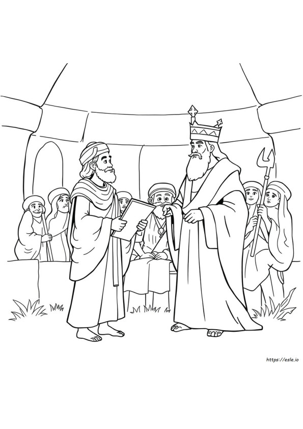 Abinadi En Koning Noah Kleurplaat