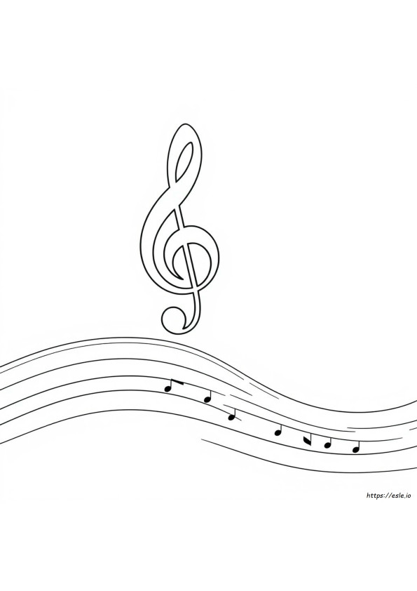 Treble Clef Coloring Pages