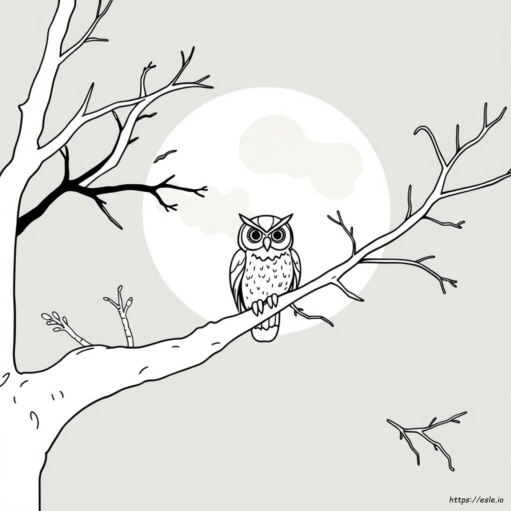 Screech Owl Coloring Page - Free Printable