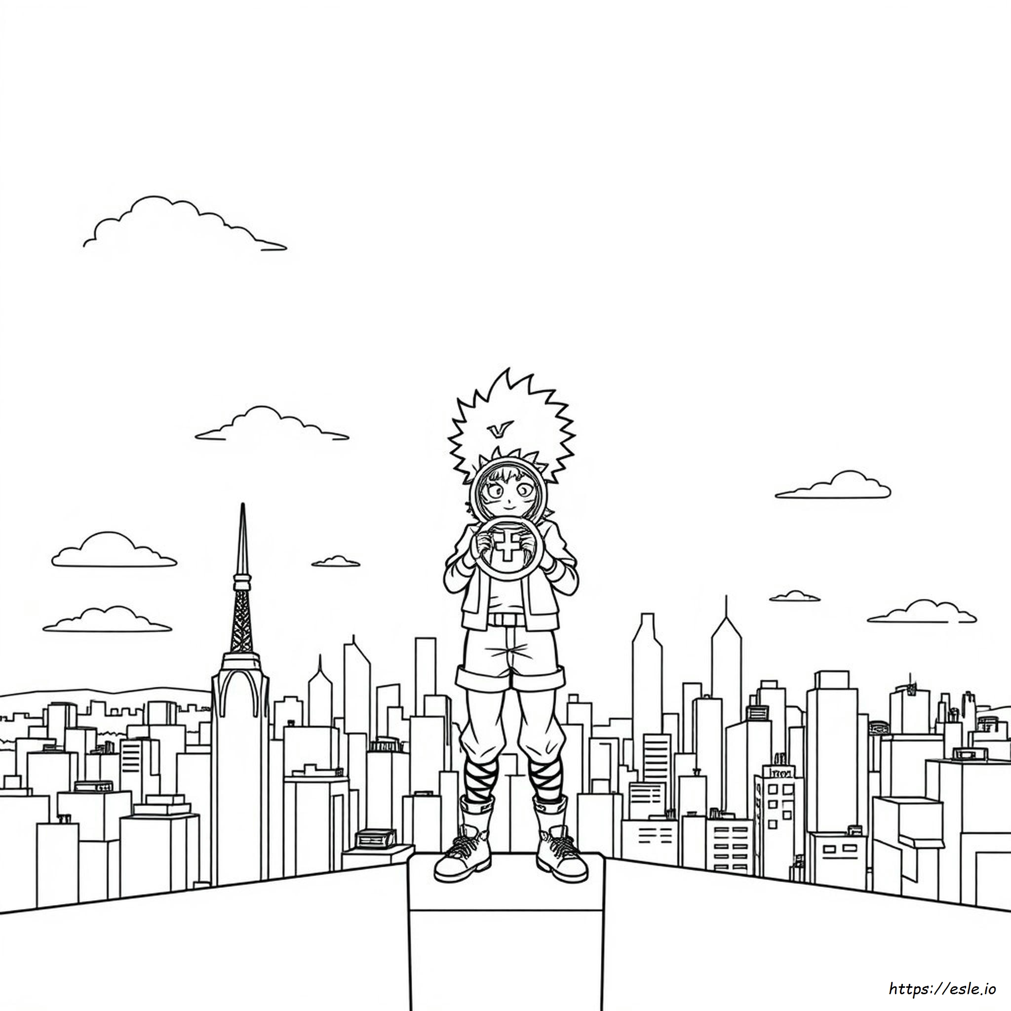 Cute My Hero Academia Coloring Page - Free Printable