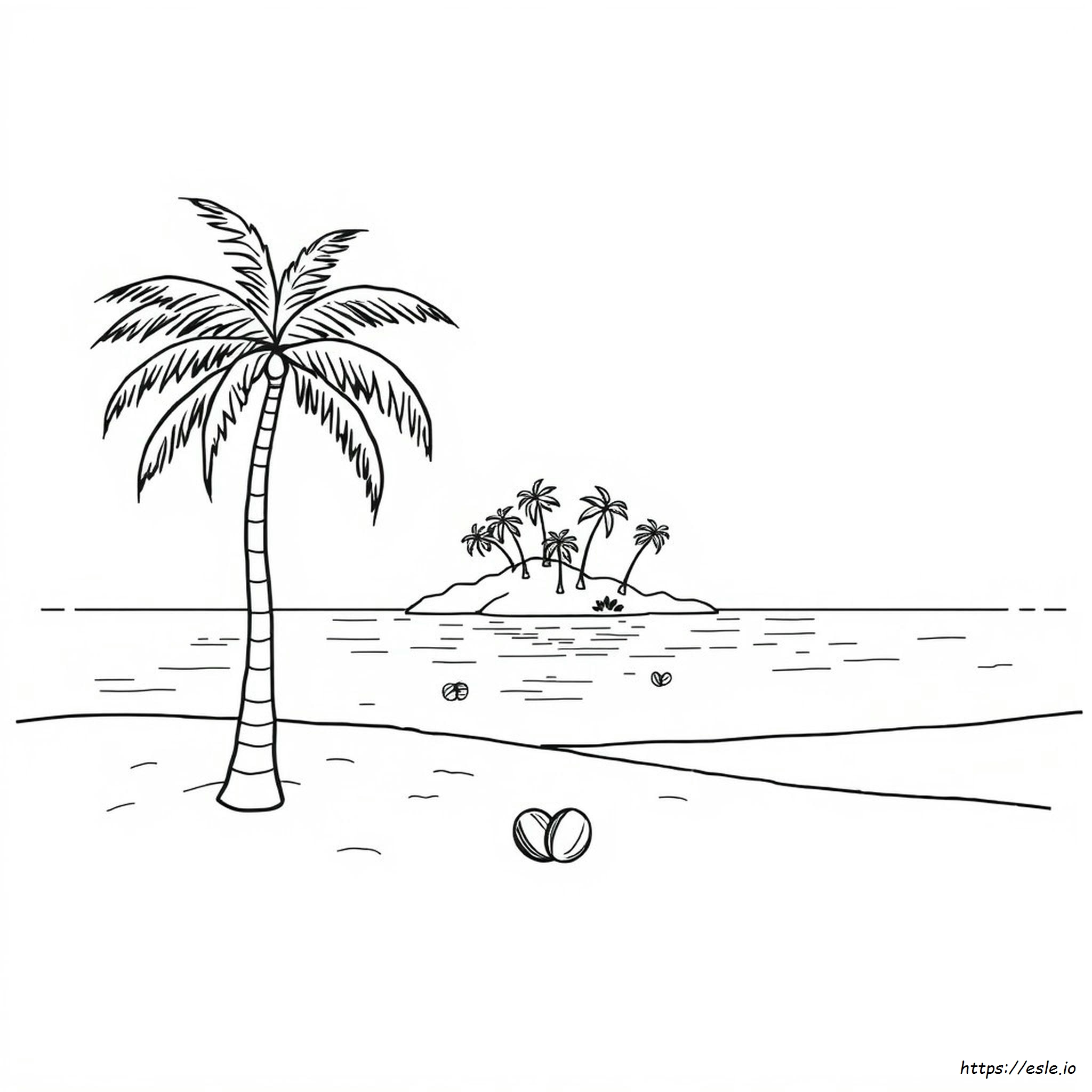 Island Coloring Page