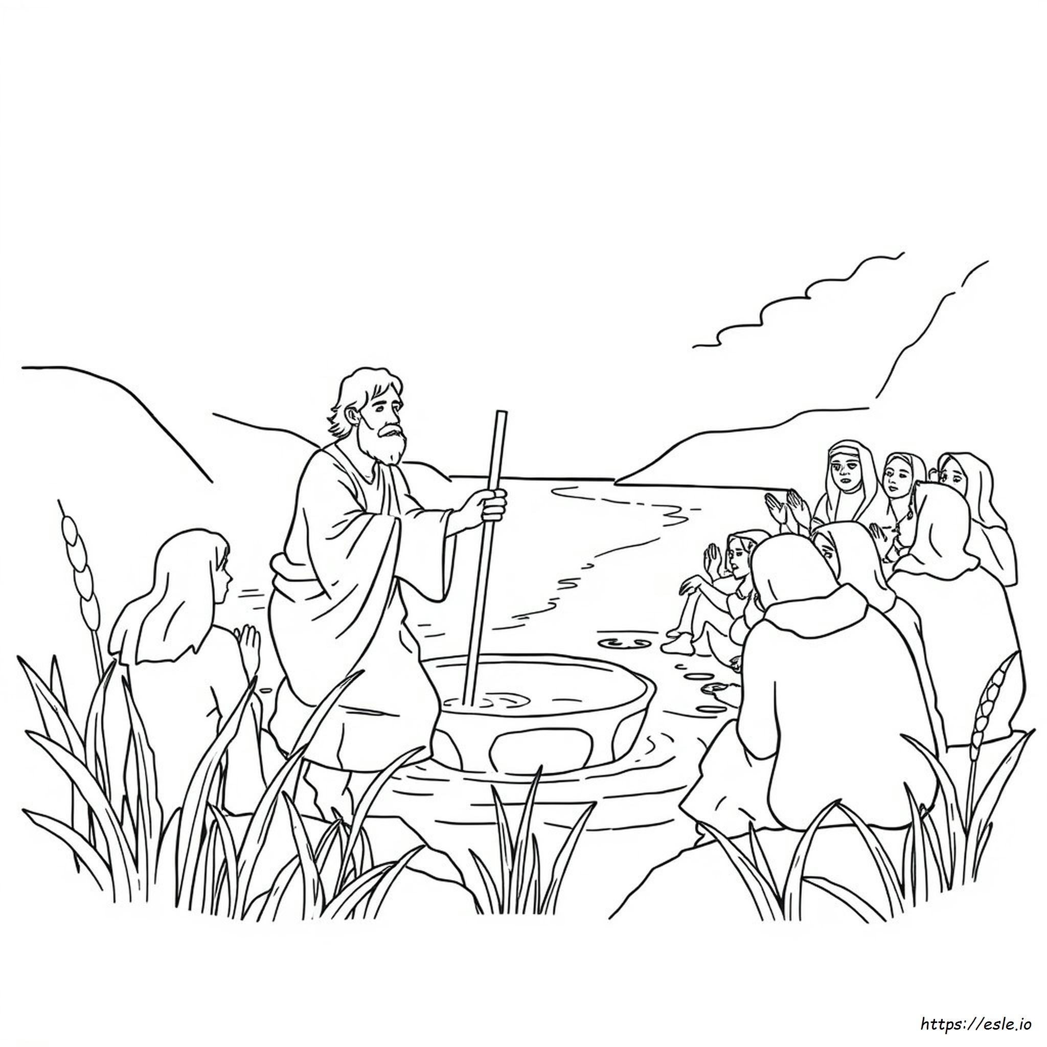 John The Baptist Birth Coloring Page