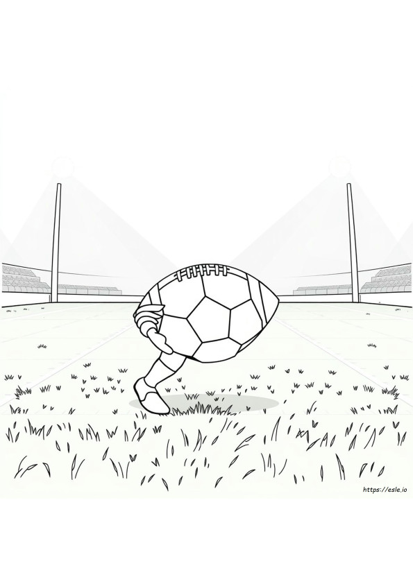 Coloriage Football Réaliste