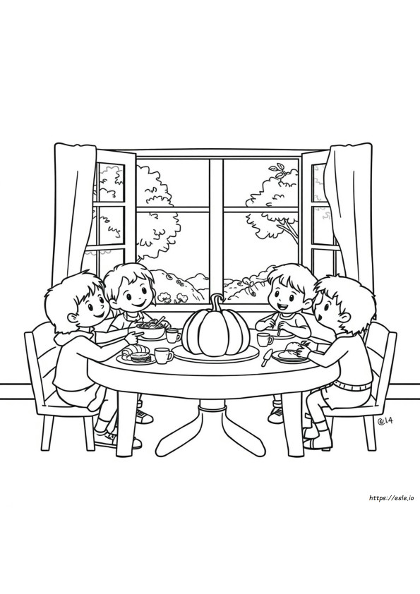 Disegni Da Colorare Per Bambini Ringraziamento