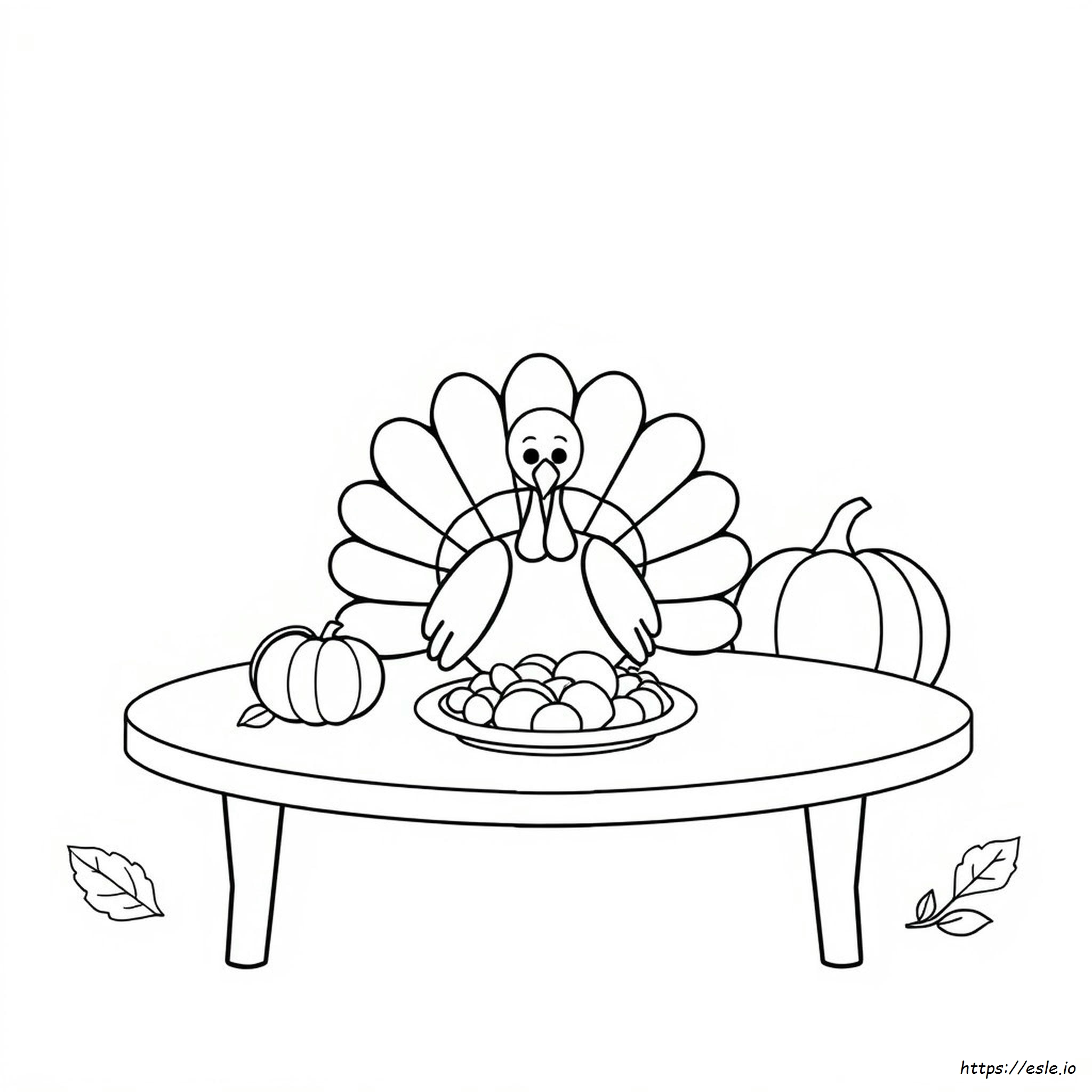 Thanksgiving Card Coloring Page - Free Printable